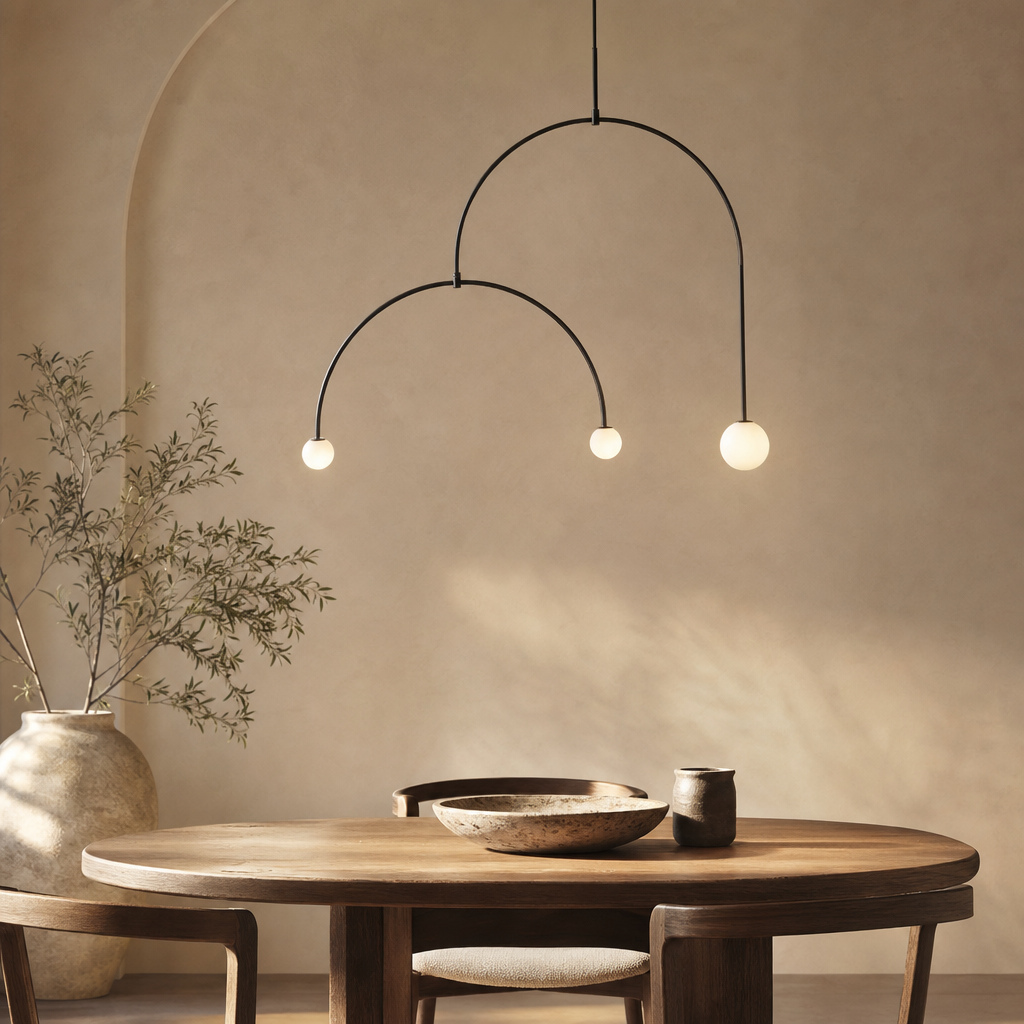 Nordic Glass Arc Pendant Lamp