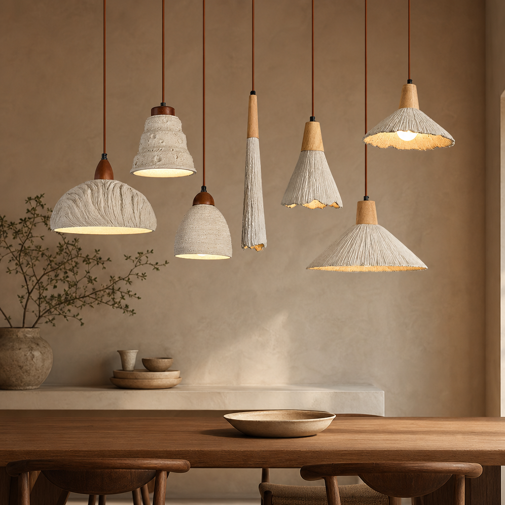 Wabi-Sabi Cement Pendant Chandelier