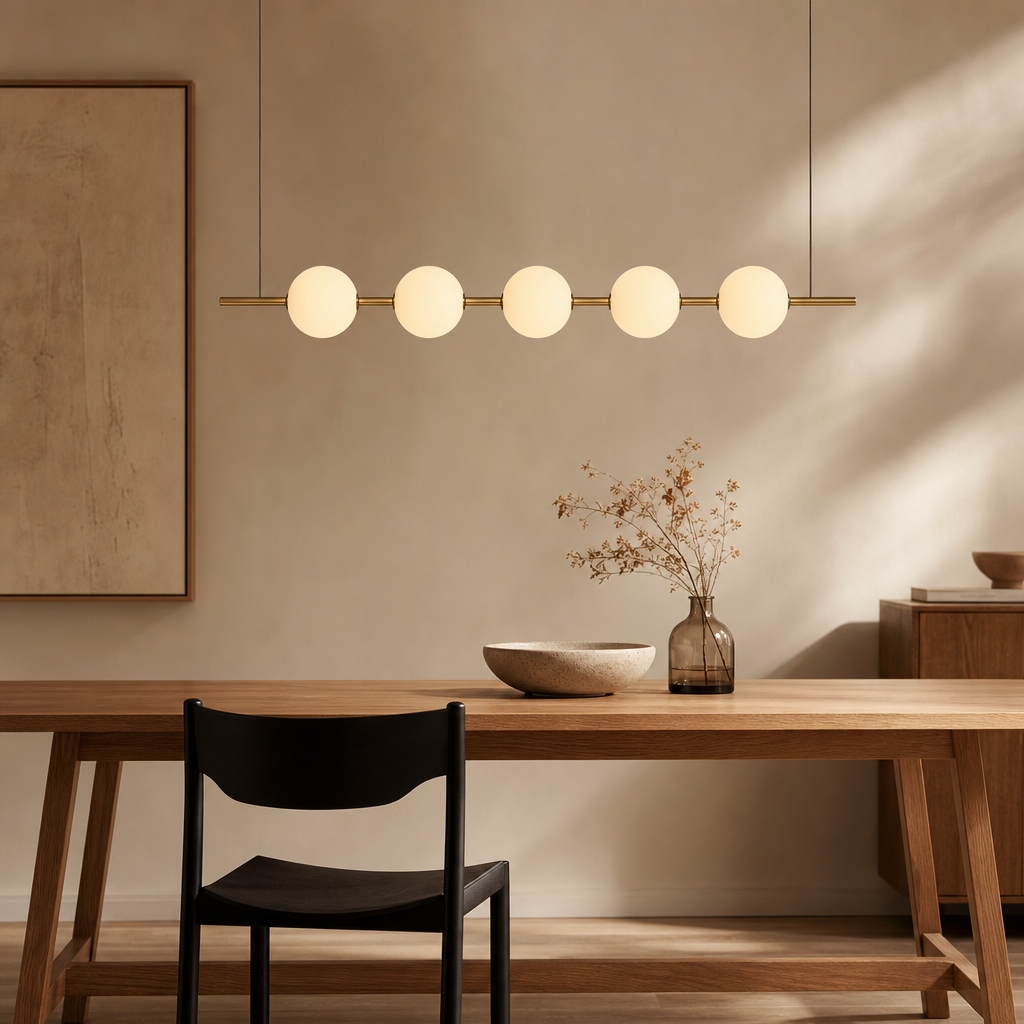 Minimalist Cement Linear Pendant Light