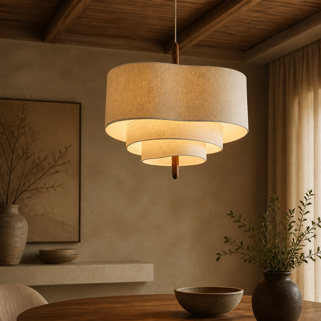 Wabi-Sabi Fabric Pendant Chandelier