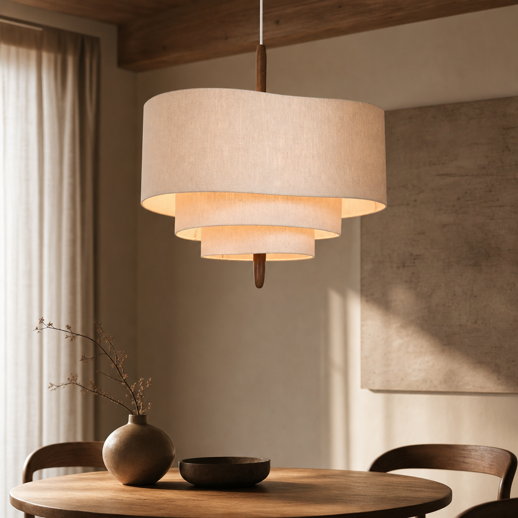 Wabi-Sabi Fabric Pendant Chandelier