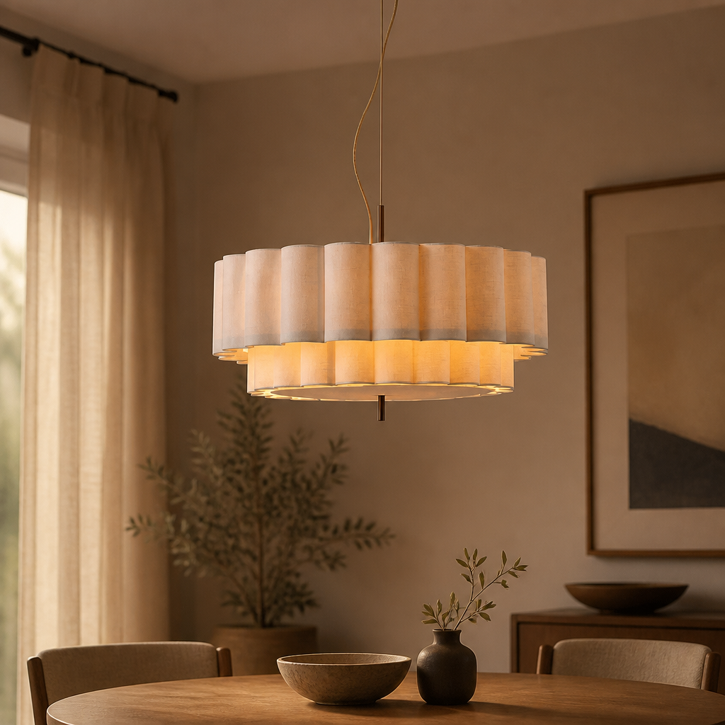 Wabi-Sabi Fabric Pendant Lamp