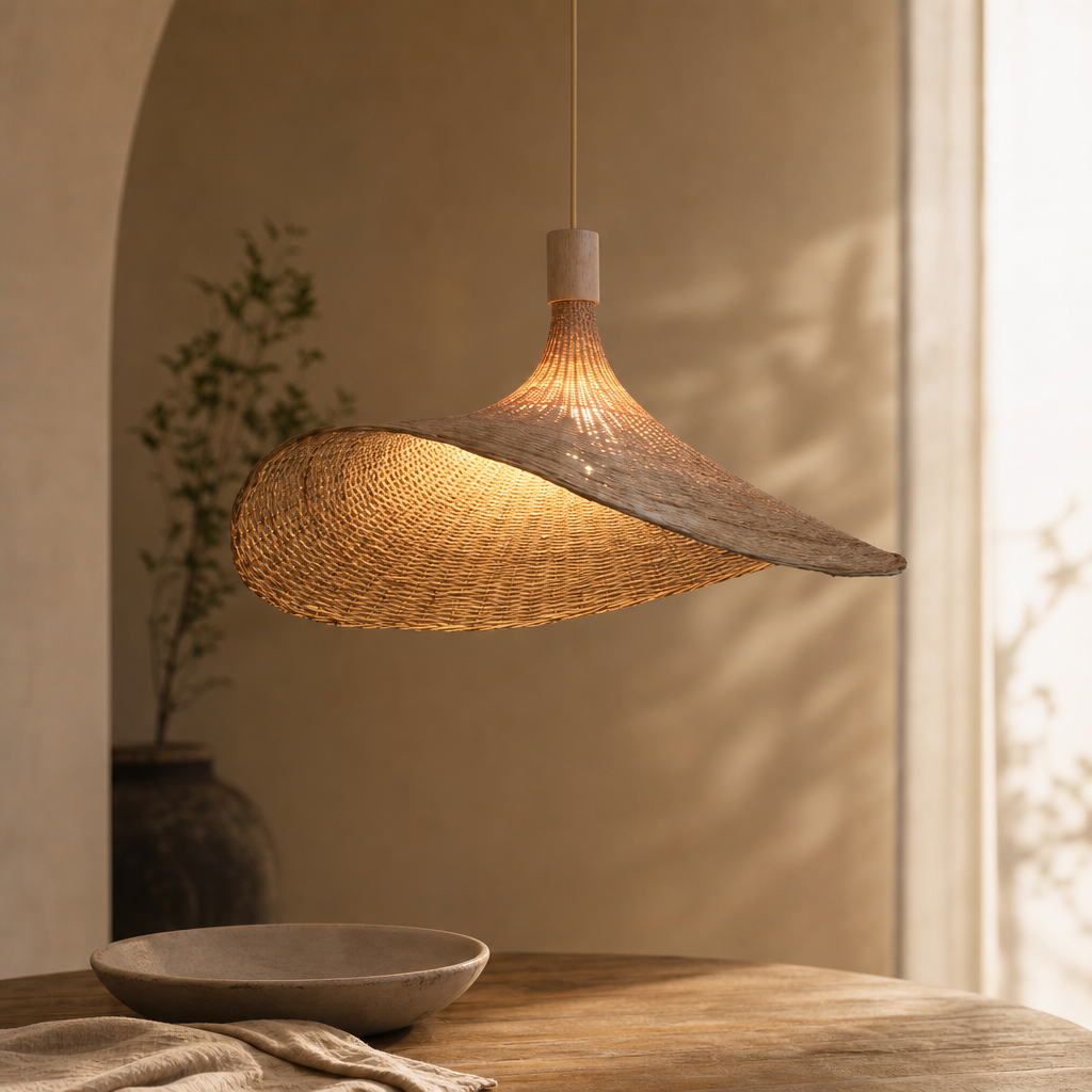 Retro Rattan Pendant Chandelier