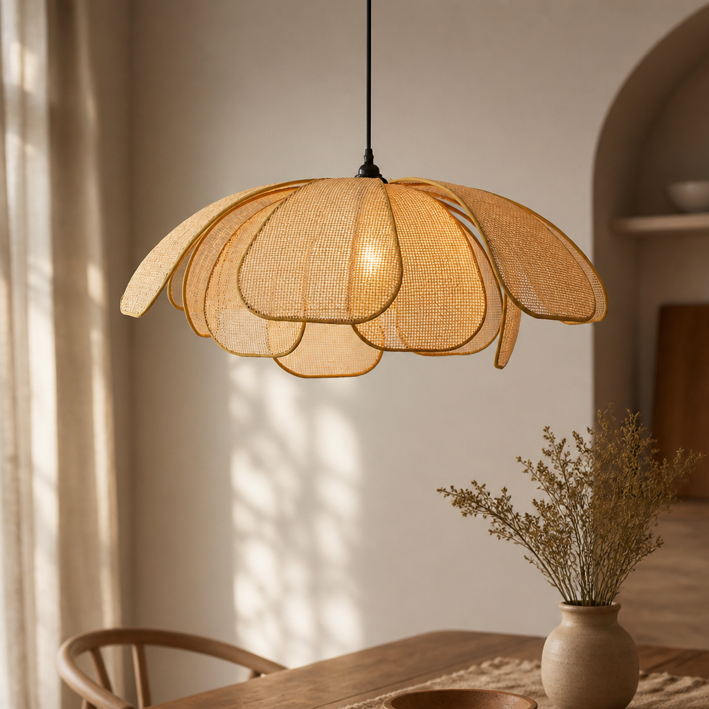 Nordic Rattan Pendant Chandelier