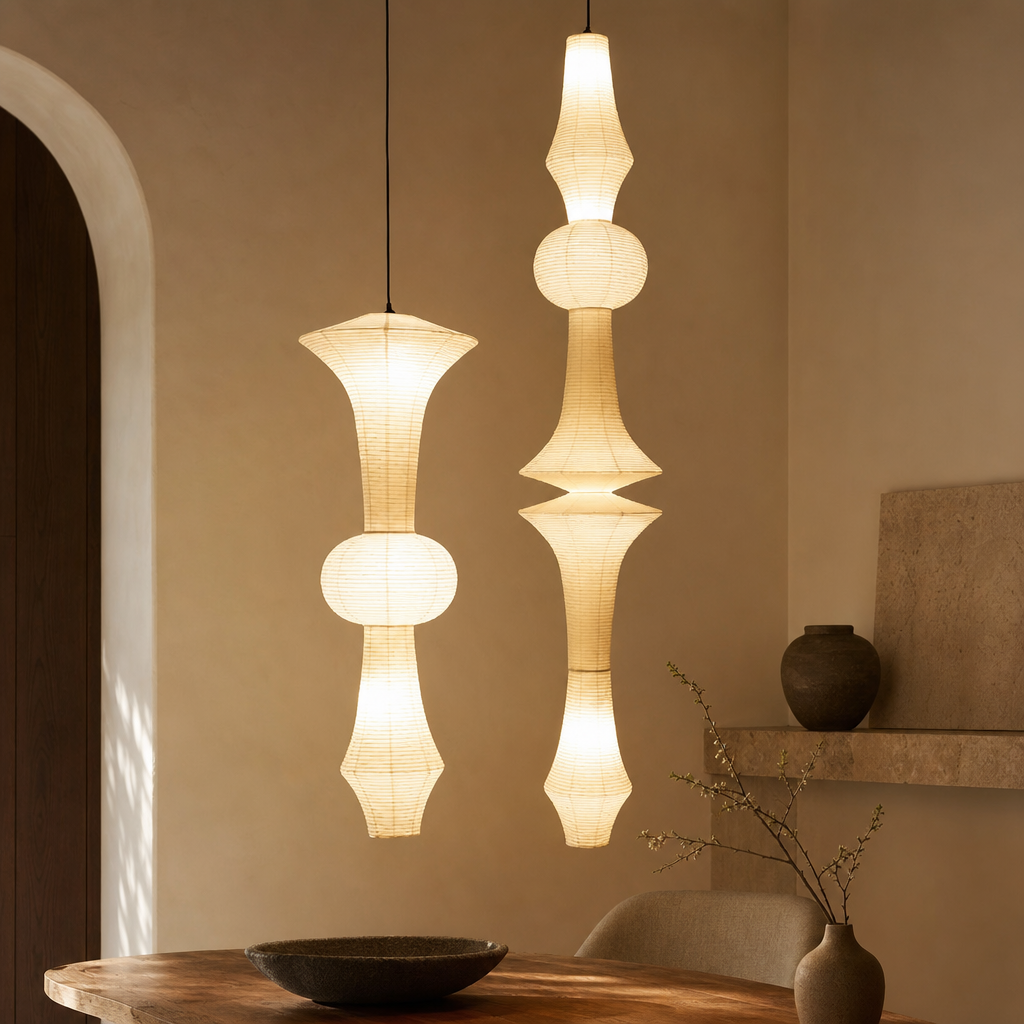 Wabi-Sabi Paper Pendant Chandelier