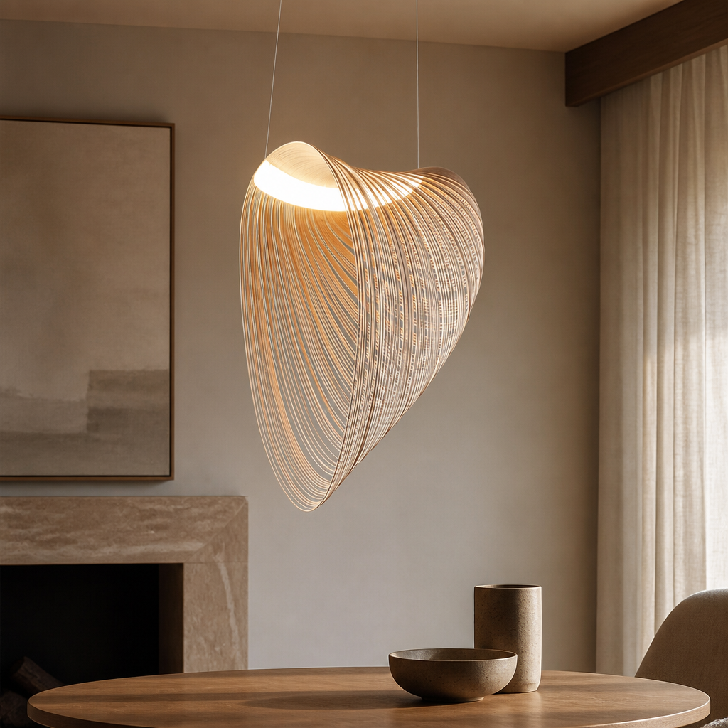 Wabi-Sabi Wood Pendant Lamp