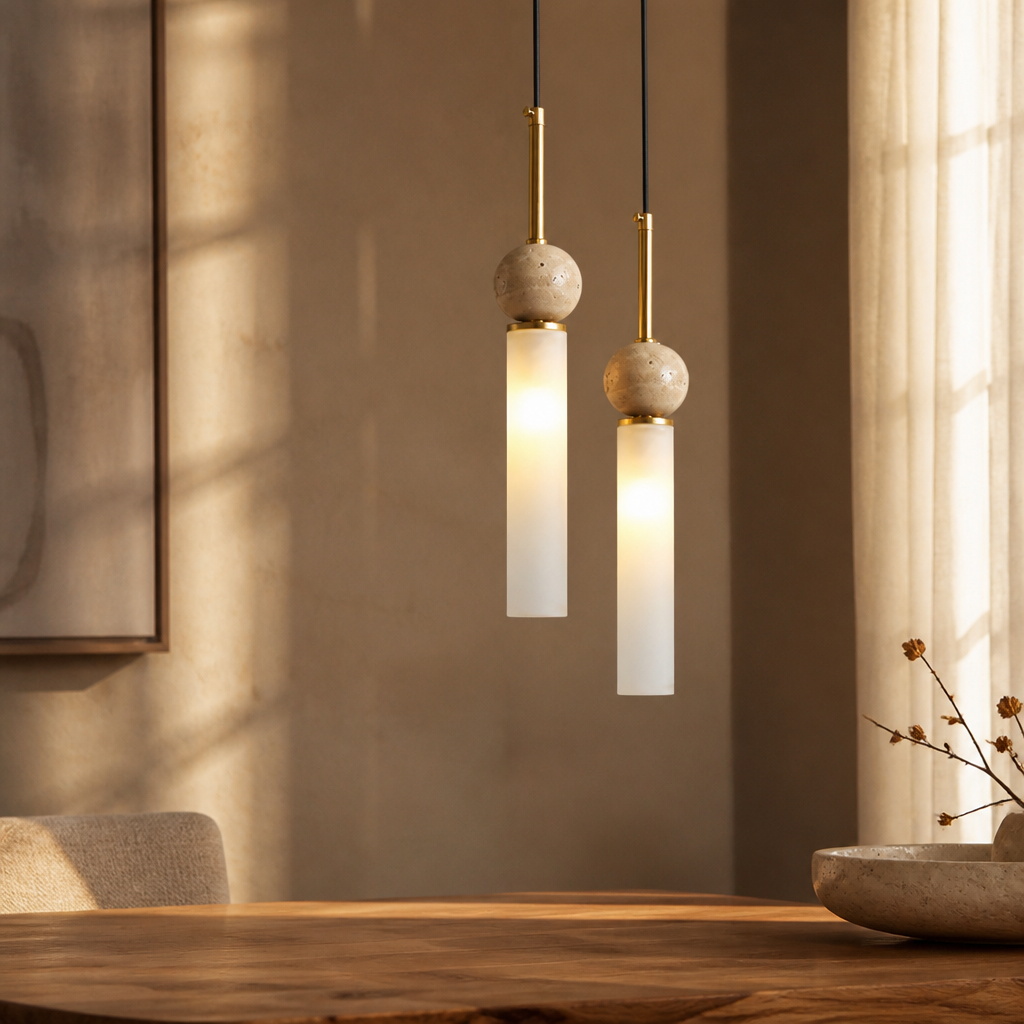 Wabi-Sabi Stone Pendant Chandelier