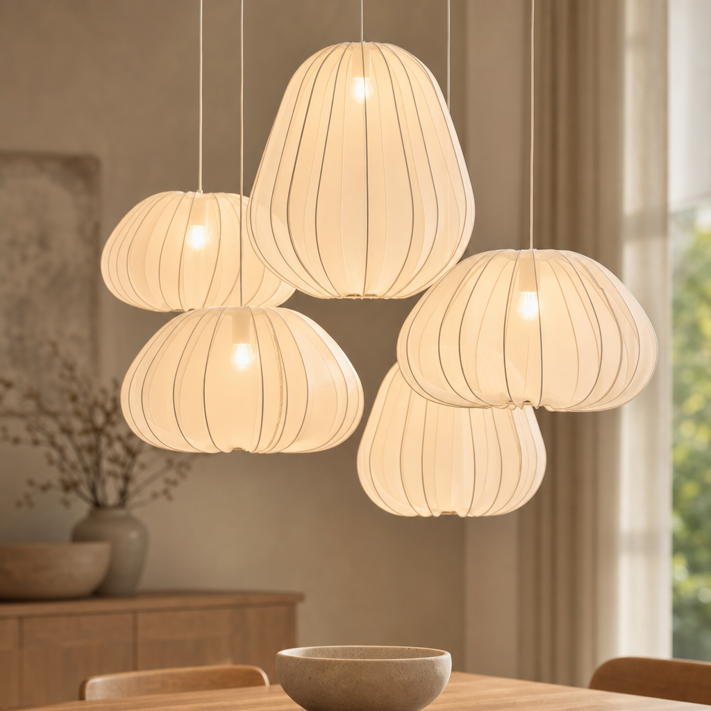 Wabi-Sabi Fabric Pendant Lamp