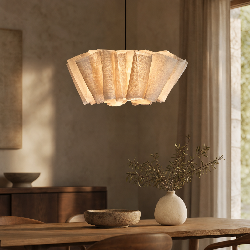 Wabi-Sabi Fabric Pendant Lamp