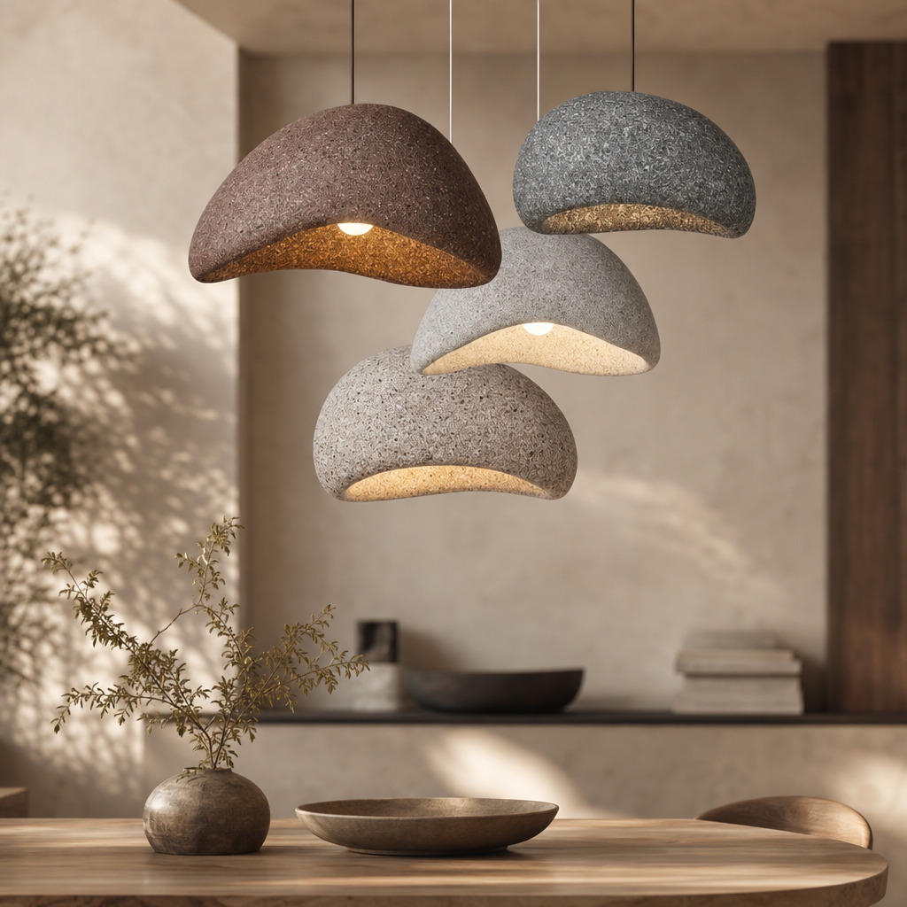 Wabi-Sabi Stone Pendant Chandelier