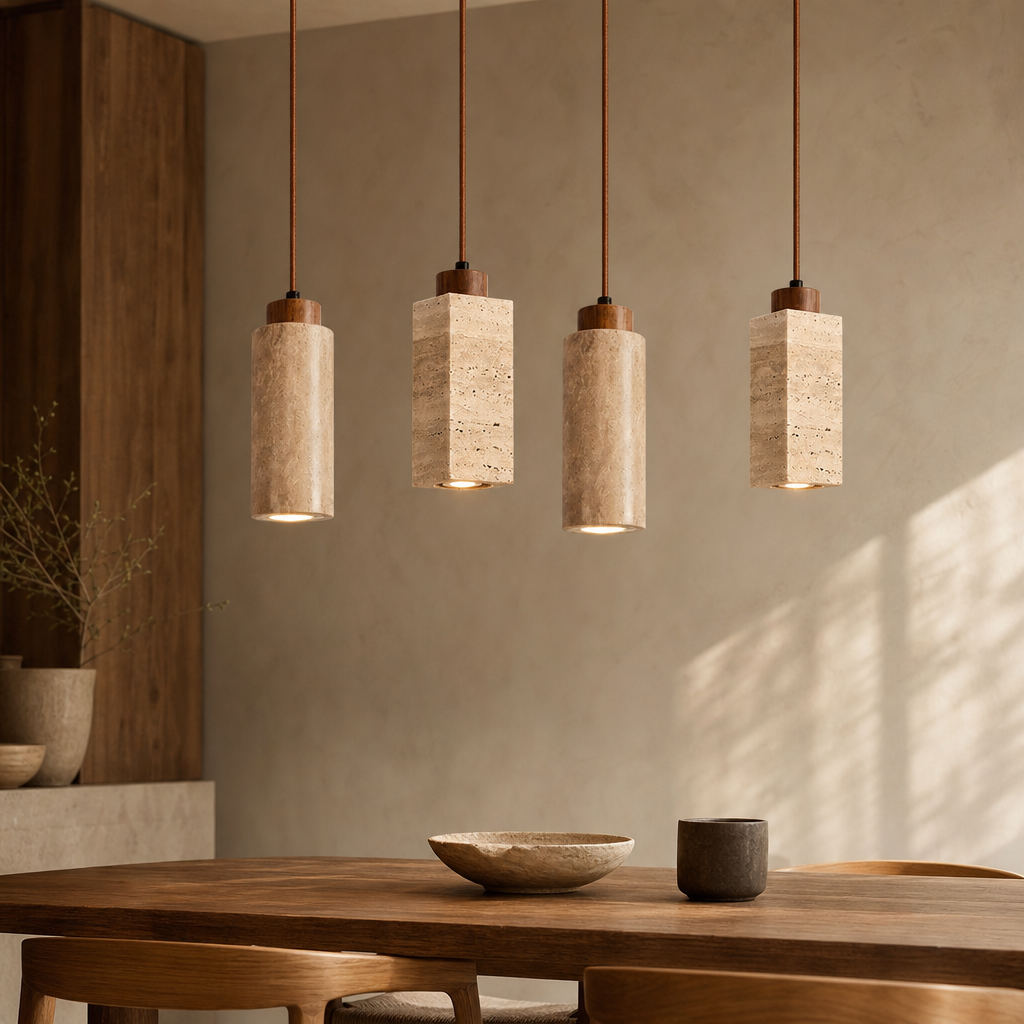 Wabi-Sabi Stone Pendant Lamp