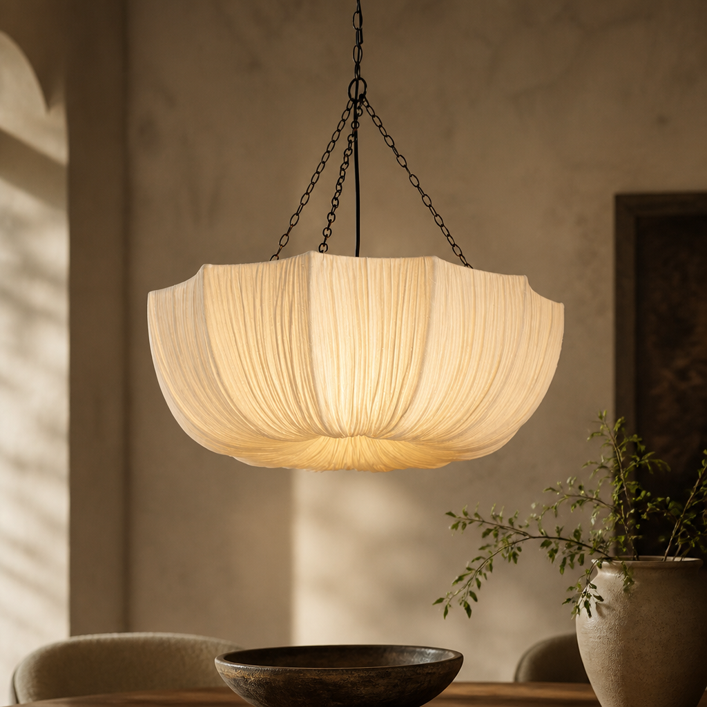 Wabi-Sabi Fabric Pendant Chandelier