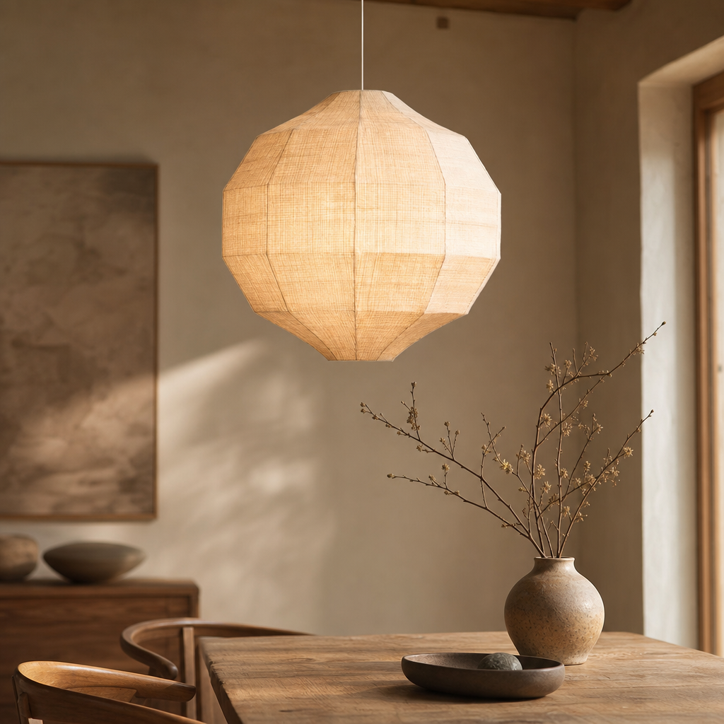 Wabi-Sabi Fabric Pendant Lamp