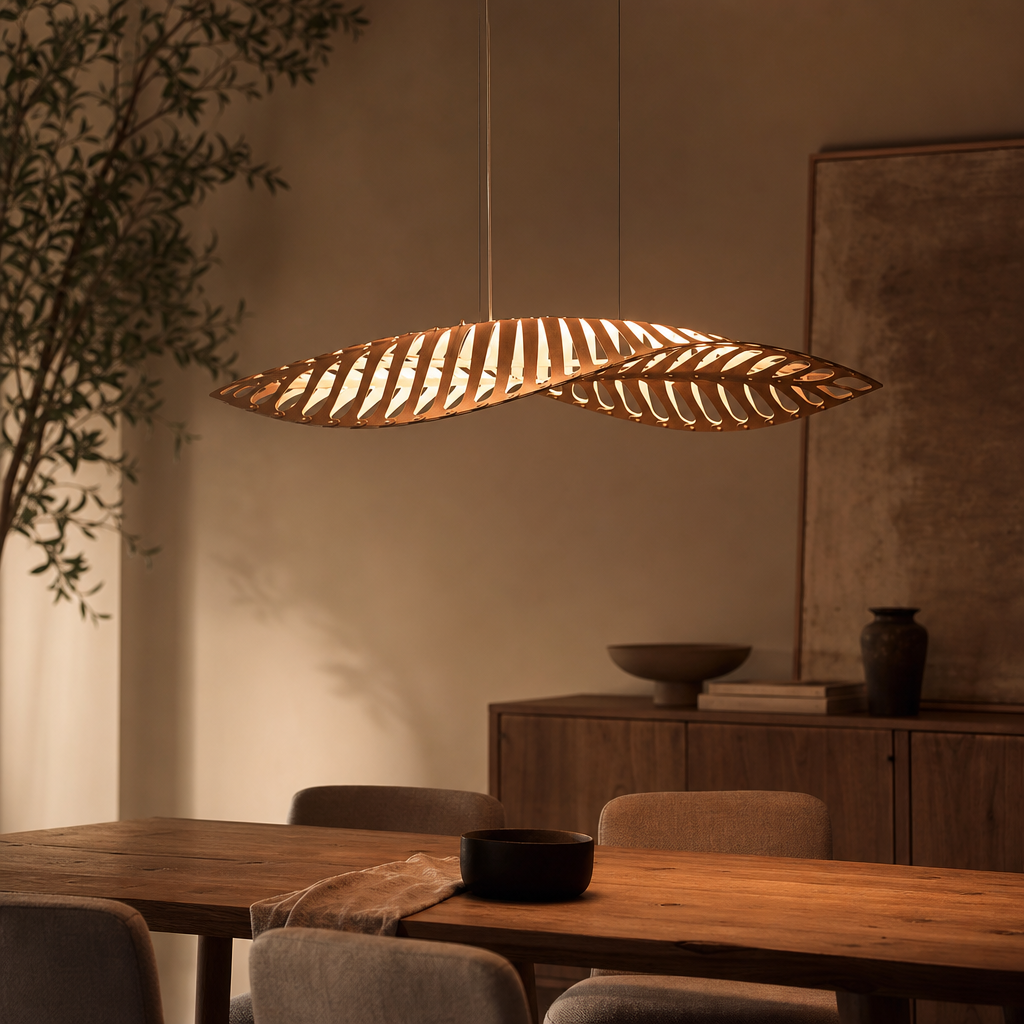 Wabi-Sabi Wood Pendant Chandelier