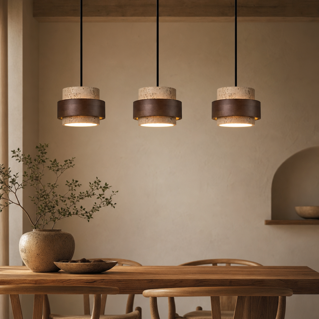 Wabi-Sabi Stone Pendant Chandelier