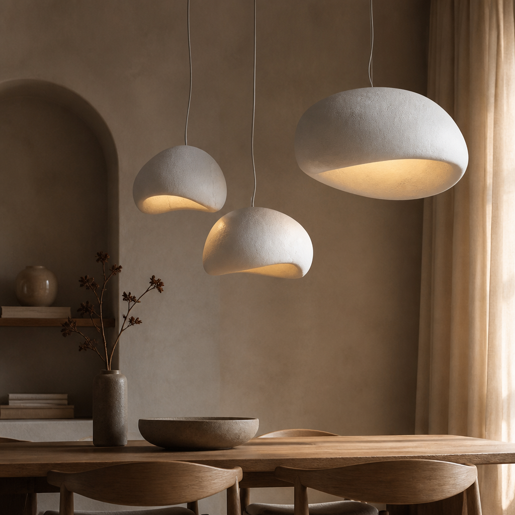 Wabi-Sabi Cement Pendant Chandelier