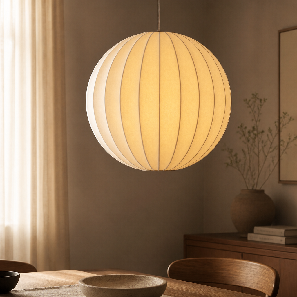 Wabi-Sabi Fabric Pendant Lamp