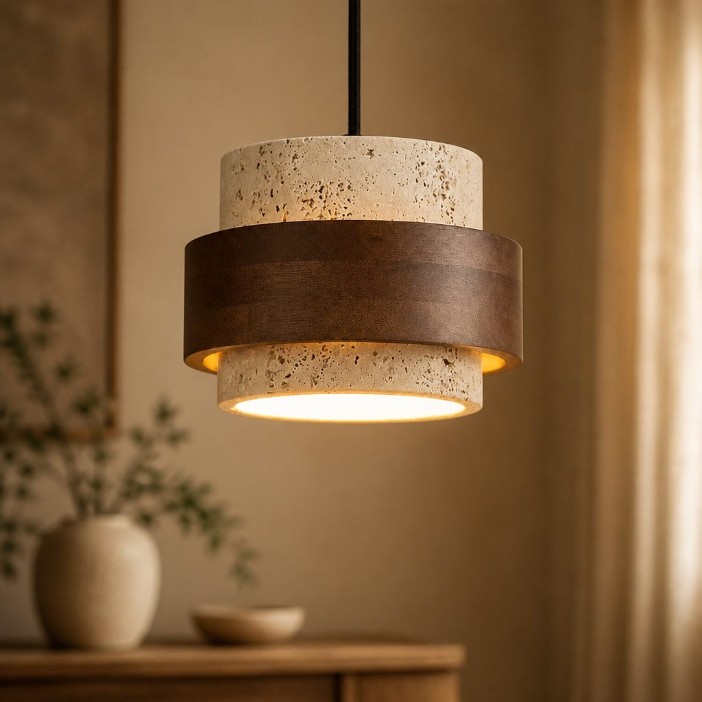 Wabi-Sabi Wood Pendant Chandelier