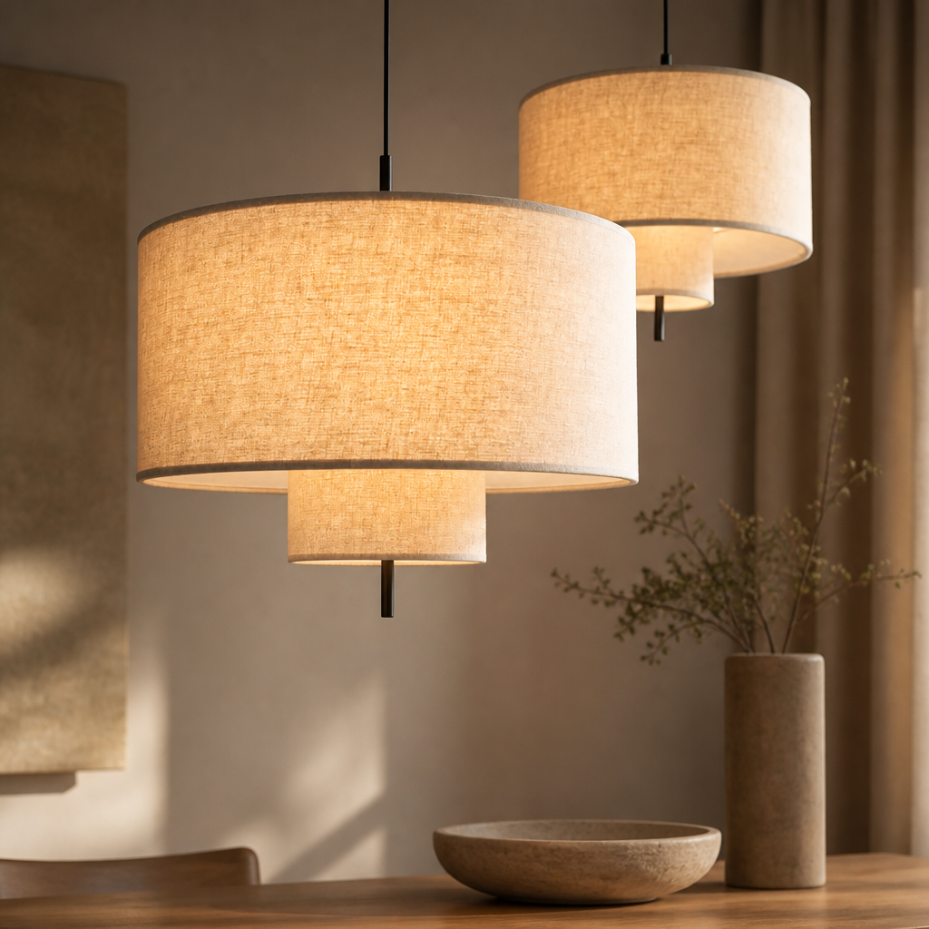 Wabi-Sabi Fabric Pendant Chandelier