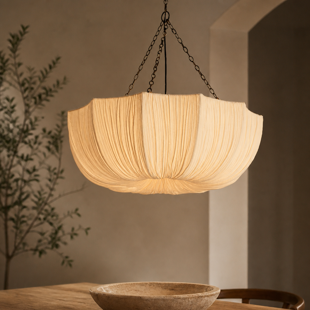 Wabi-Sabi Fabric Pendant Chandelier