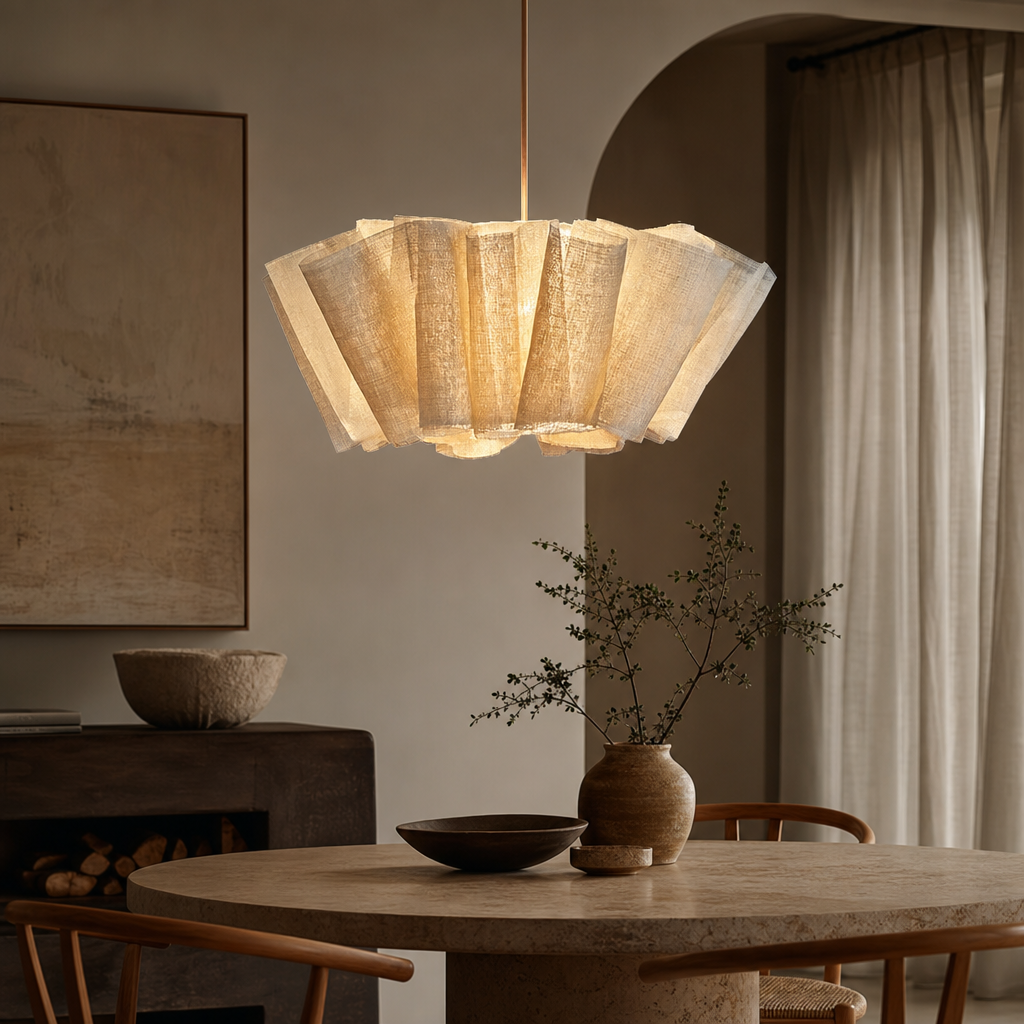 Wabi-Sabi Fabric Pendant Chandelier