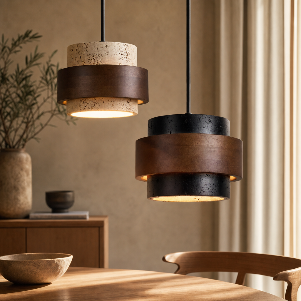 Wabi-Sabi Stone Pendant Lamp