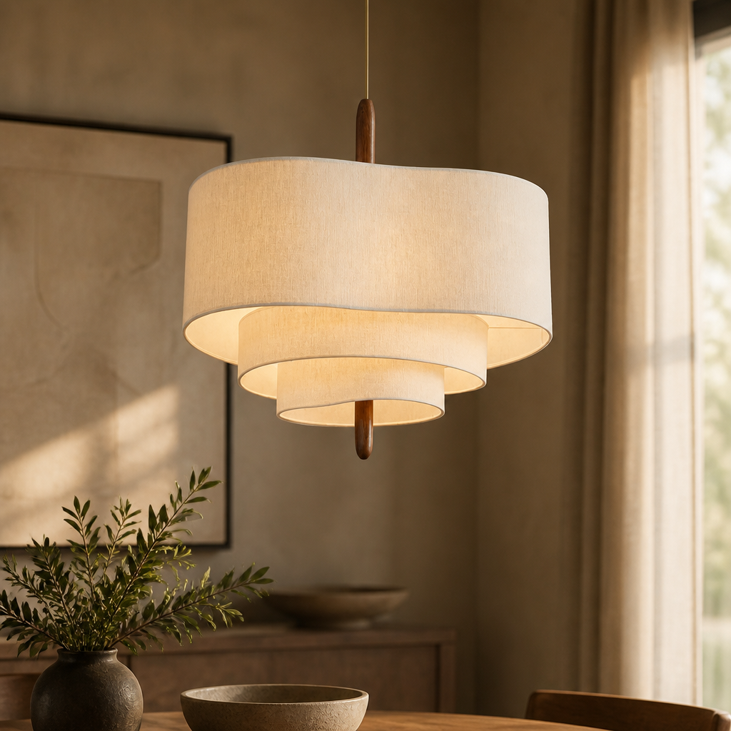 Wabi-Sabi Fabric Pendant Chandelier