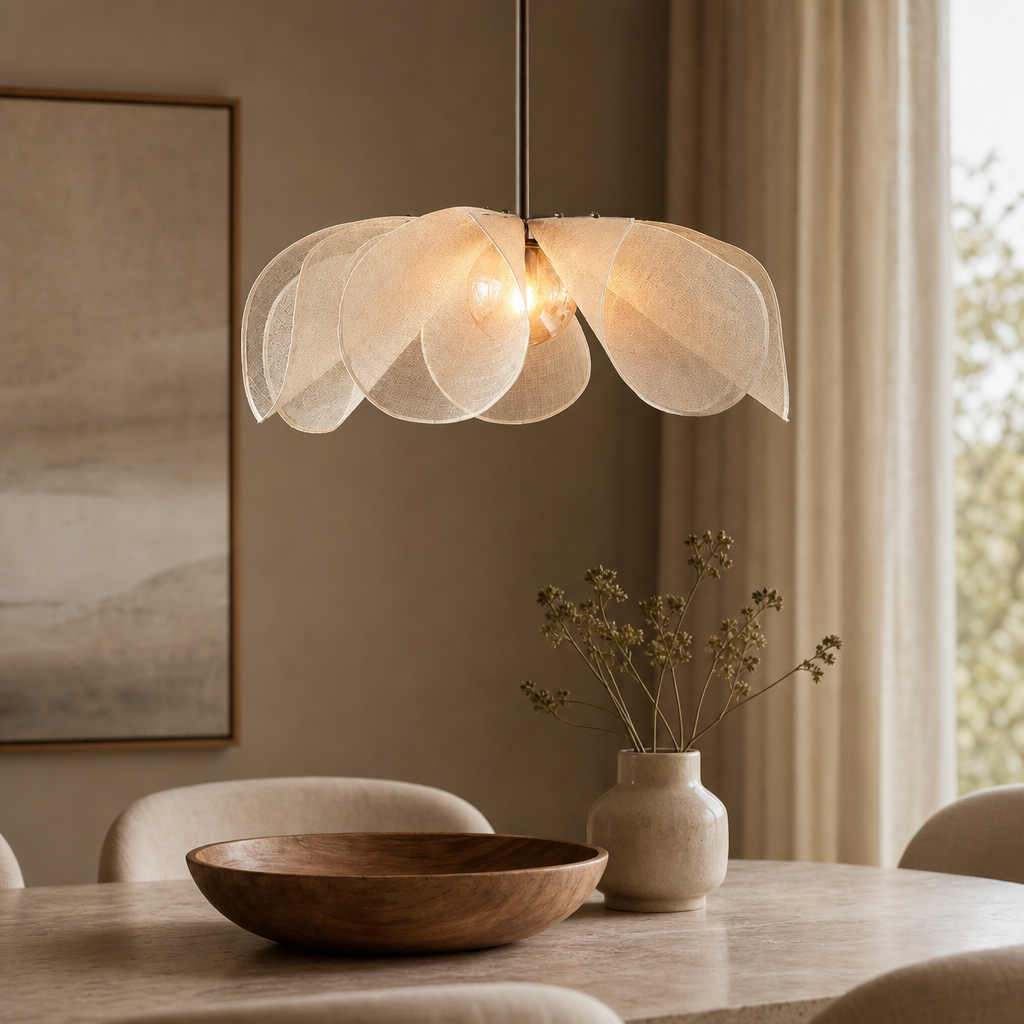 Wabi-Sabi Hemp Rope Arc Pendant Lamp