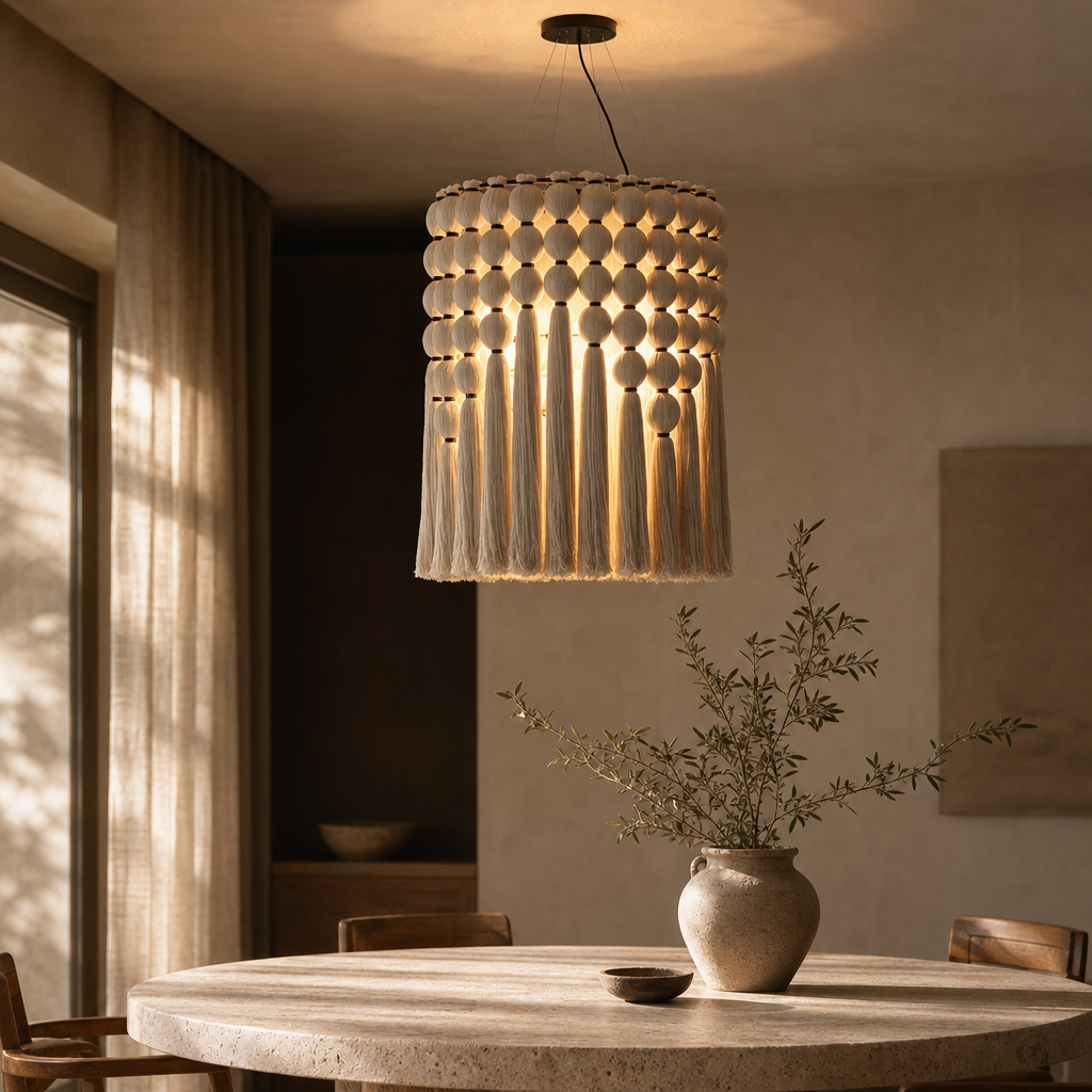 Wabi-Sabi Hemp Rope Pendant Chandelier