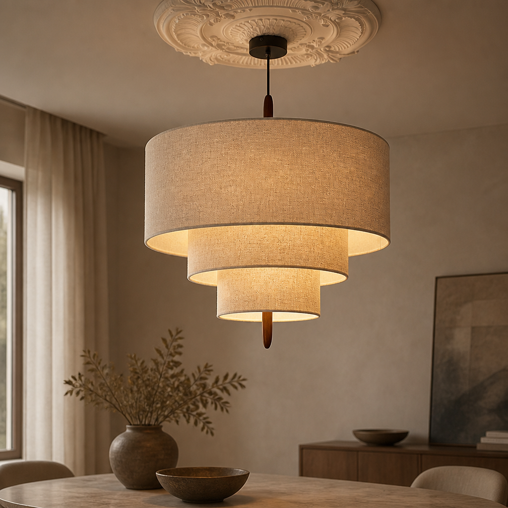 Wabi-Sabi Fabric Pendant Chandelier