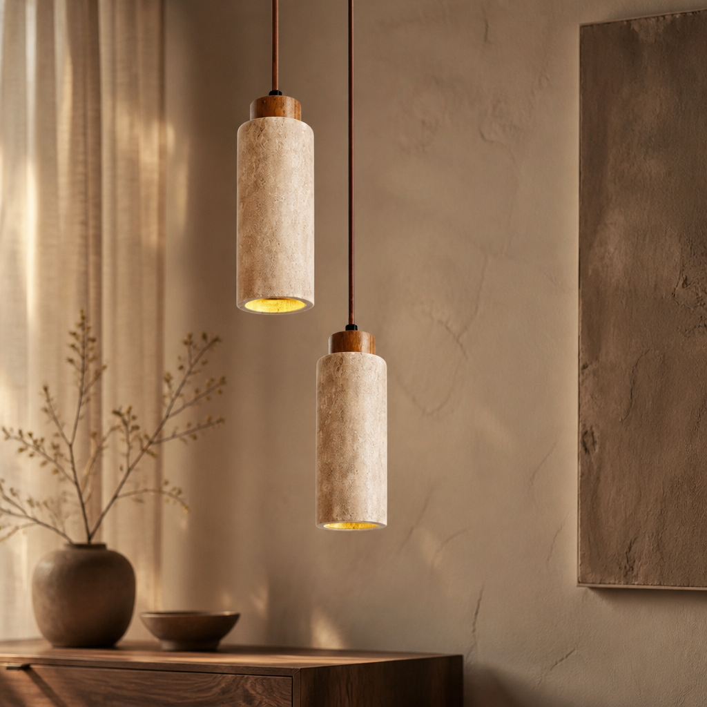 Wabi-Sabi Stone Pendant Chandelier