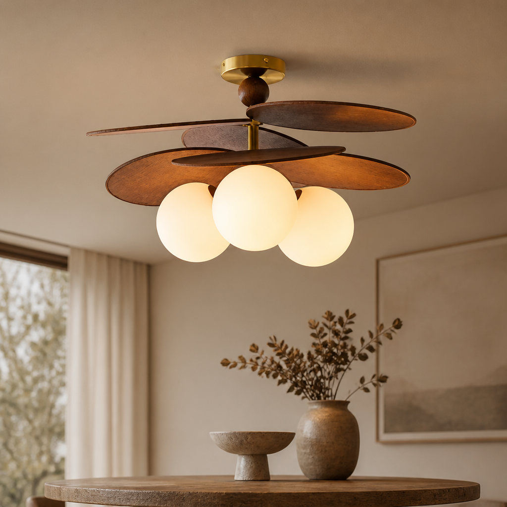 Wabi-Sabi Rattan Chandelier