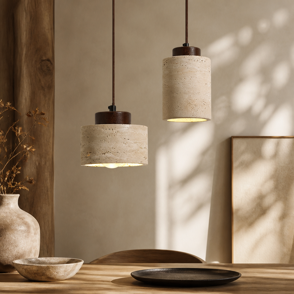 Wabi-Sabi Stone Pendant Lamp