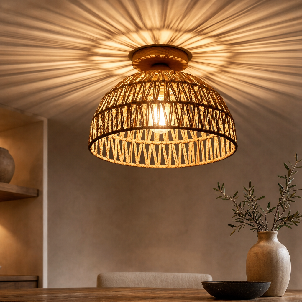 Wabi-Sabi Bamboo Ceiling Light