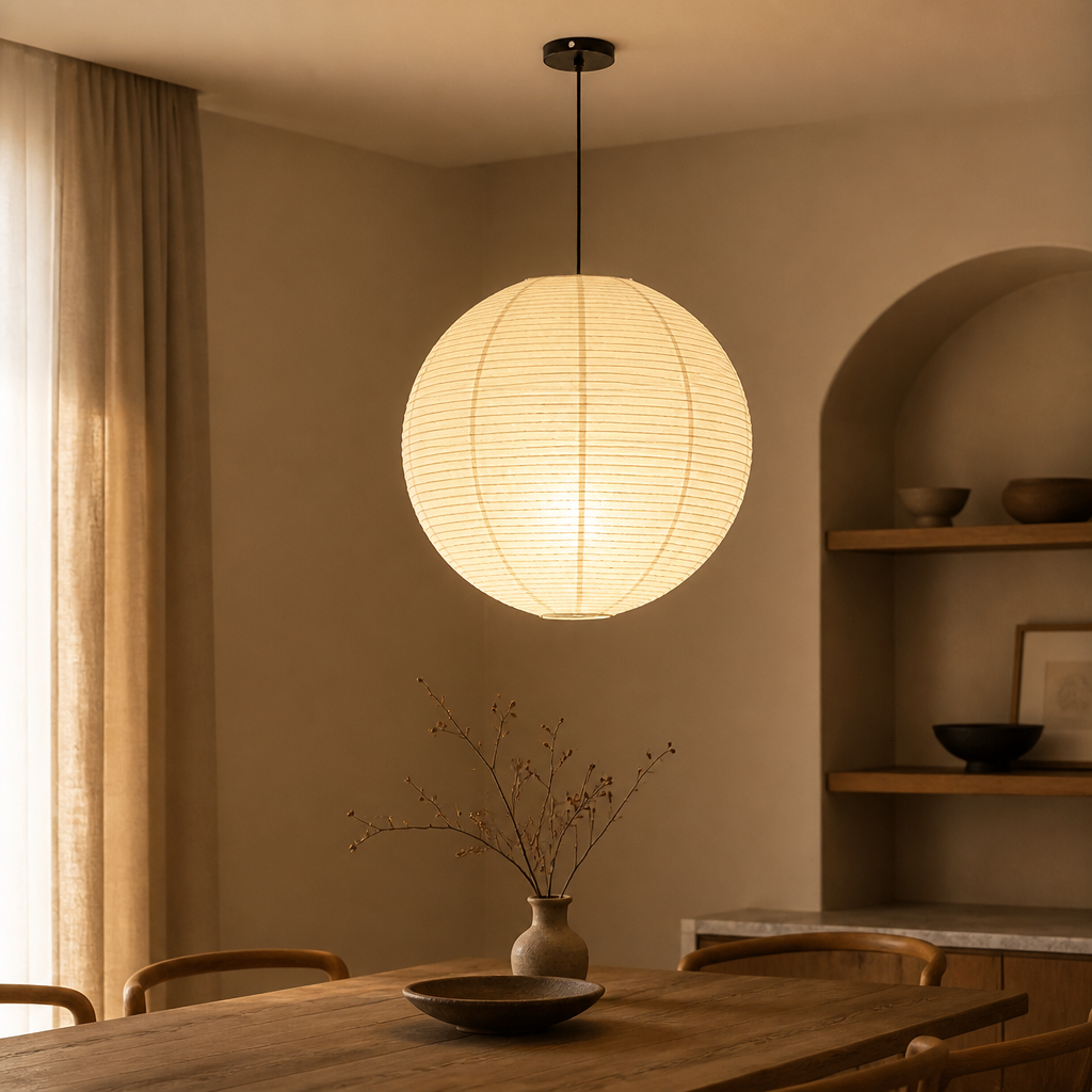 Wabi-Sabi Paper Pendant Chandelier