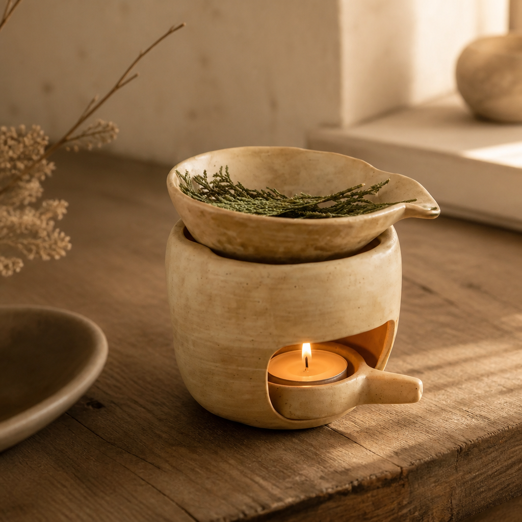 Wabi-Sabi Ceramic Incense Burner