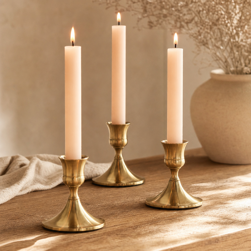 Brass Candlestick (2-Piece Set)