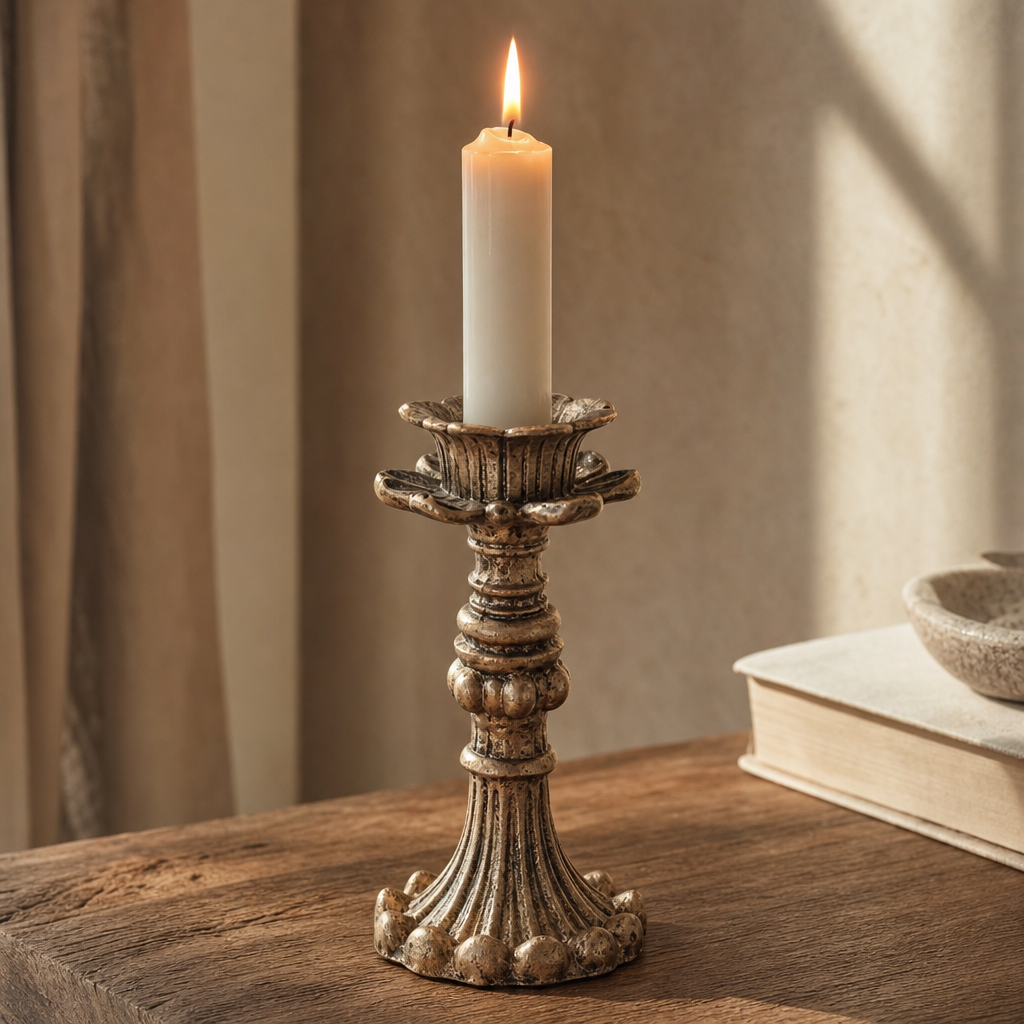 Vintage Resin Candlestick