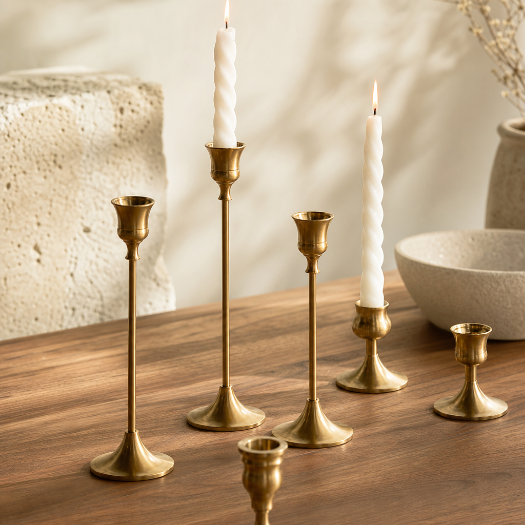 Brass Candlestick (3-Piece Set)