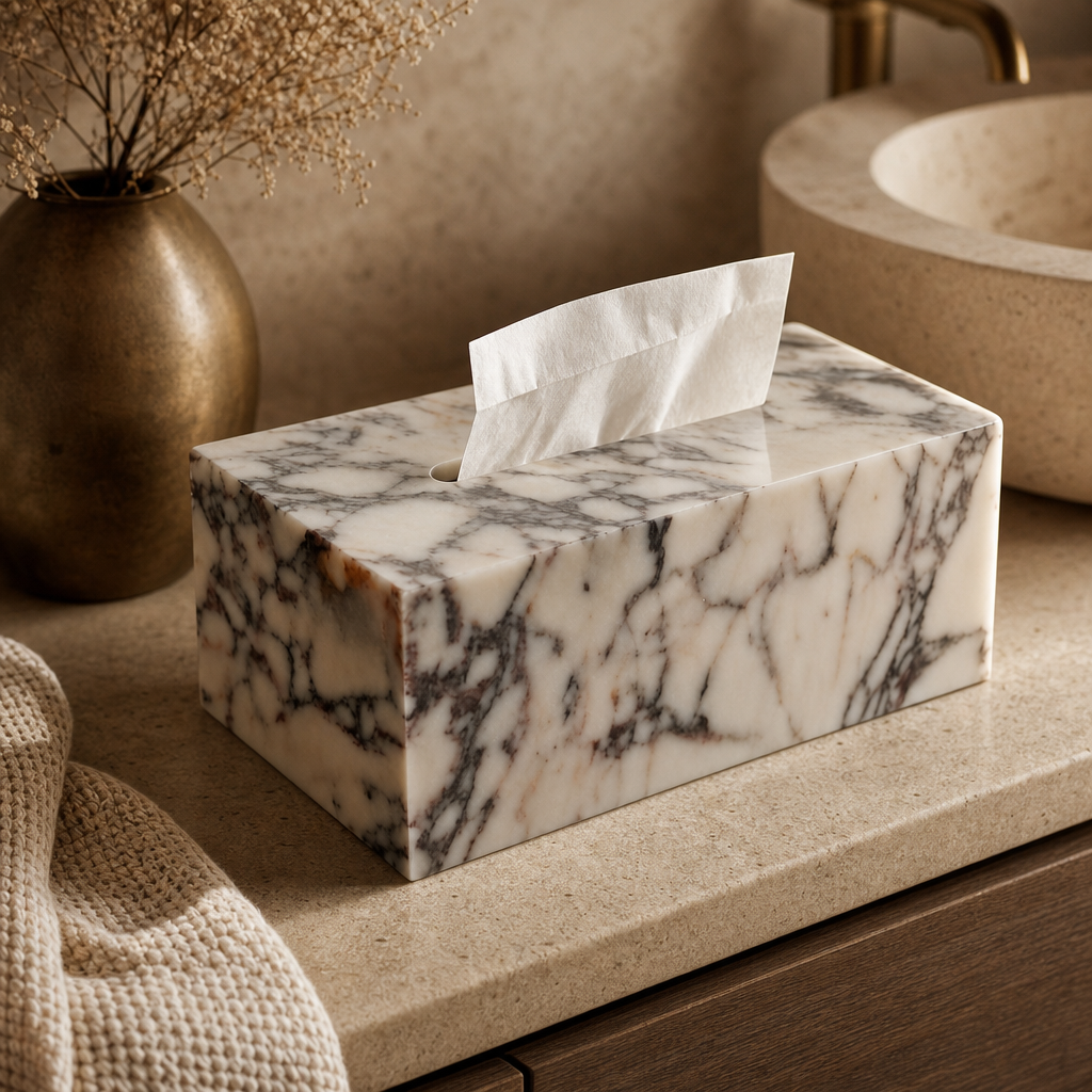 Calacatta Viola Tissue Box