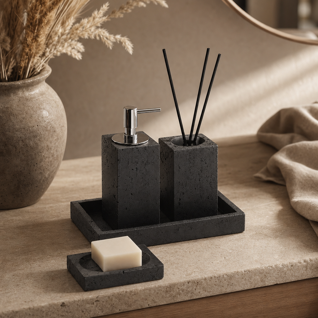 Wabi-Sabi Sandstone Bath Set