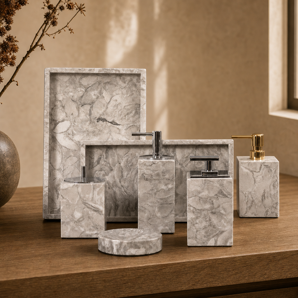 Elegant Marble Bathroom Set