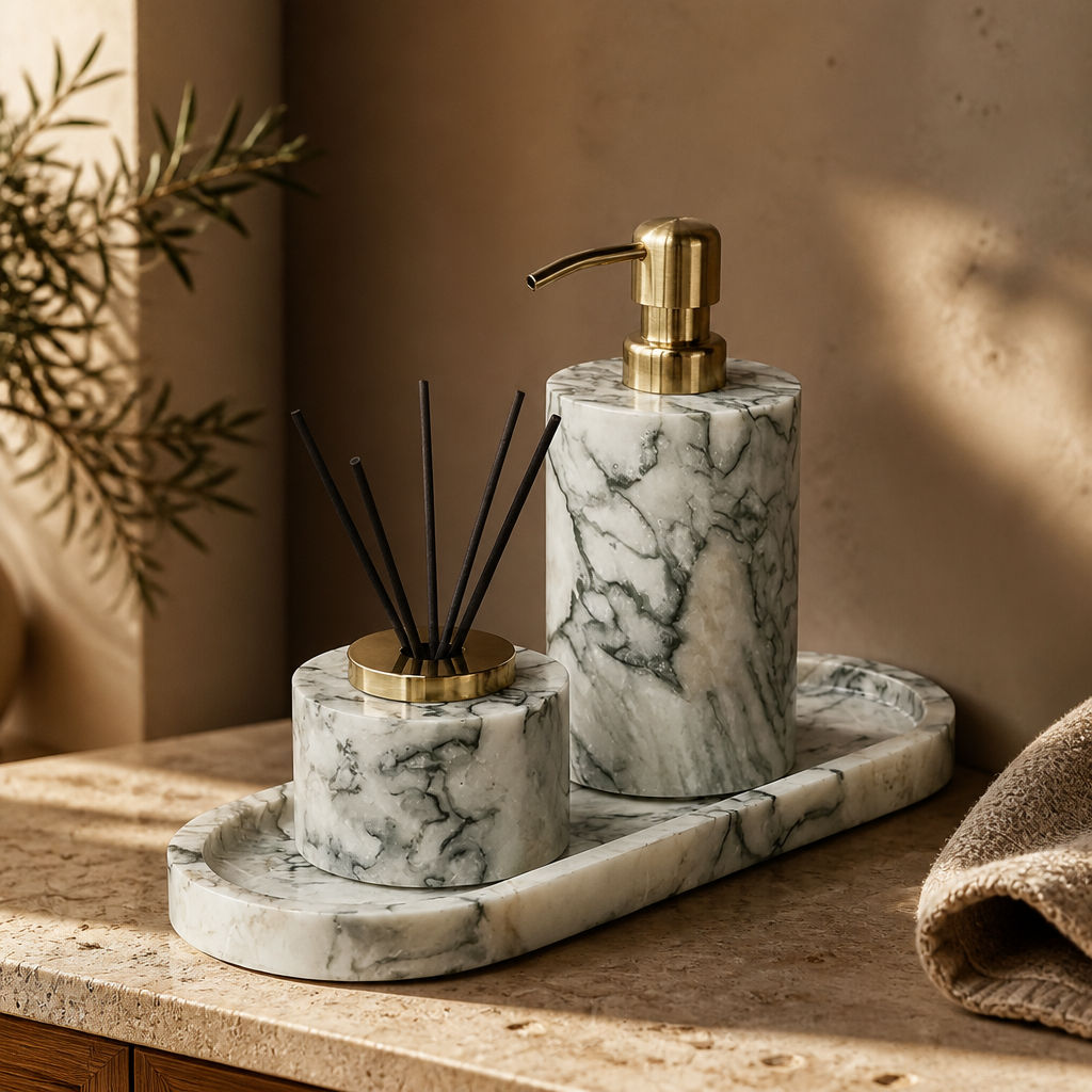 Emerald Marble Bathroom Set