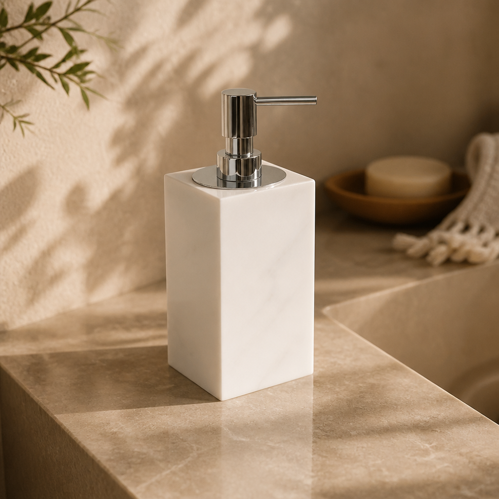 White Marble Bathroom Set