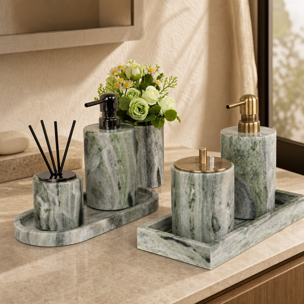 Emerald Green Marble Set