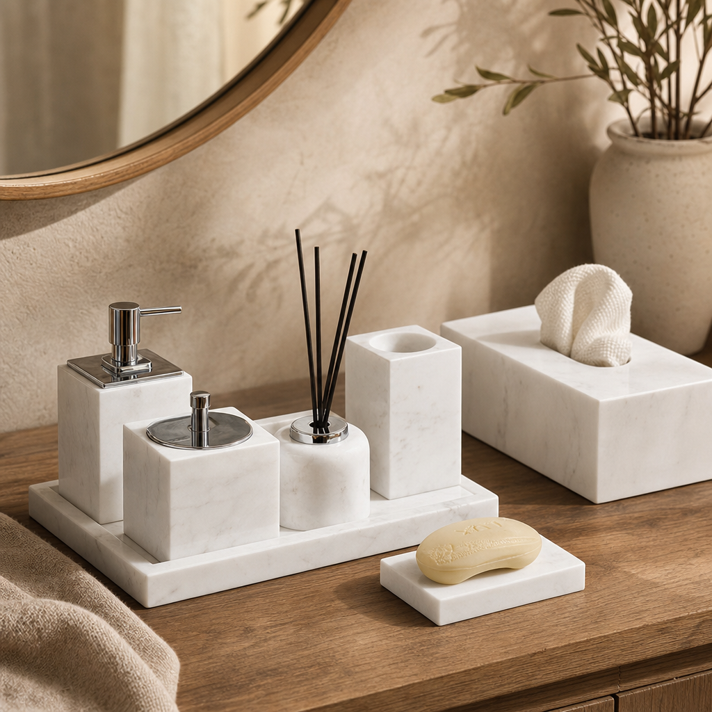 Volakos White Marble Set