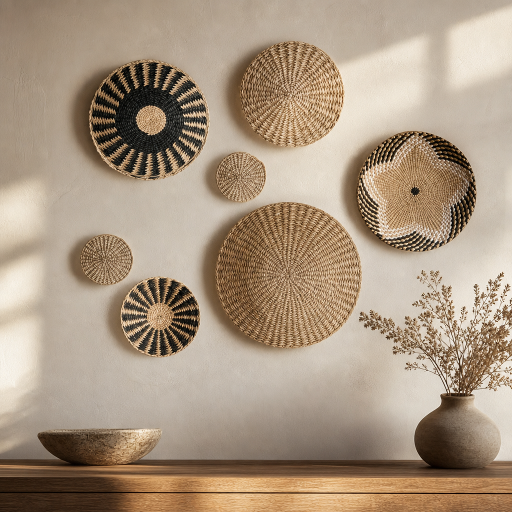 Boho Woven Wall Basket