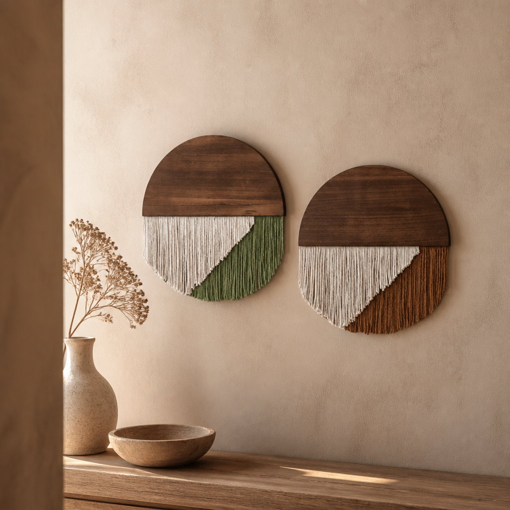 Boho Half-circle Woven Wall Hanging