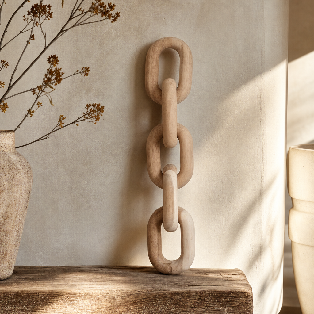 Boho Wood Chain Sculpture