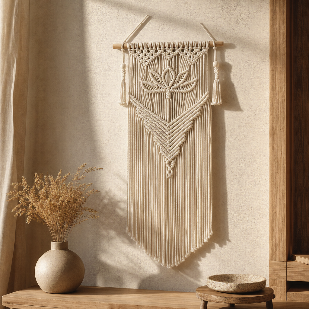 Boho Geometric Macrame Wall Hanging